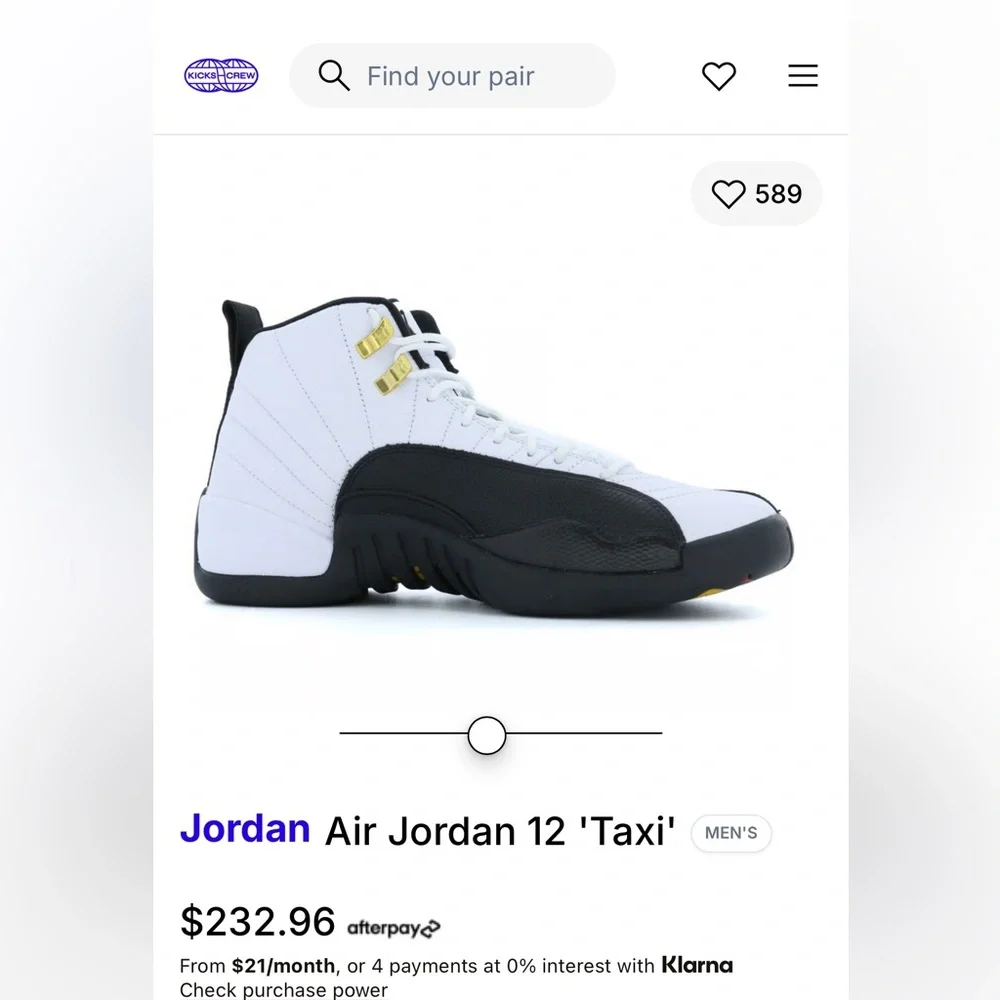 Air Jordan 12 Retro “Taxi”